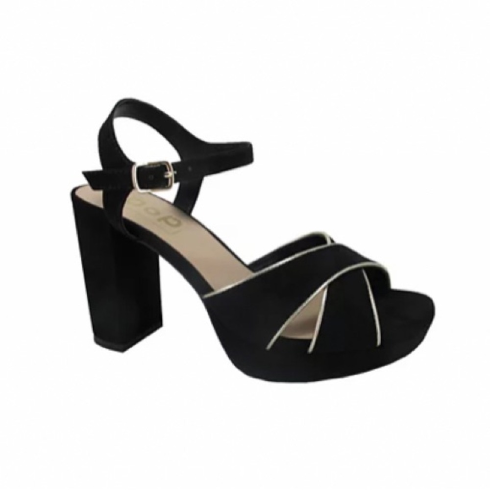 POP DELIGHTED Black Heeled Sandals